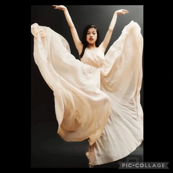 Lulus All About Love Blush Pink Full Length Formal Prom Wedding Dress Size XS - Picture 3 of 15